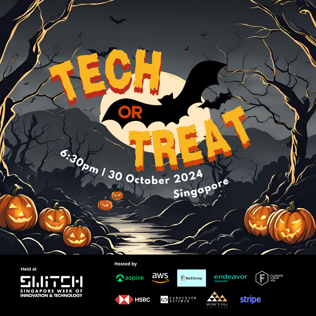 Graphic with text Tech or Treat