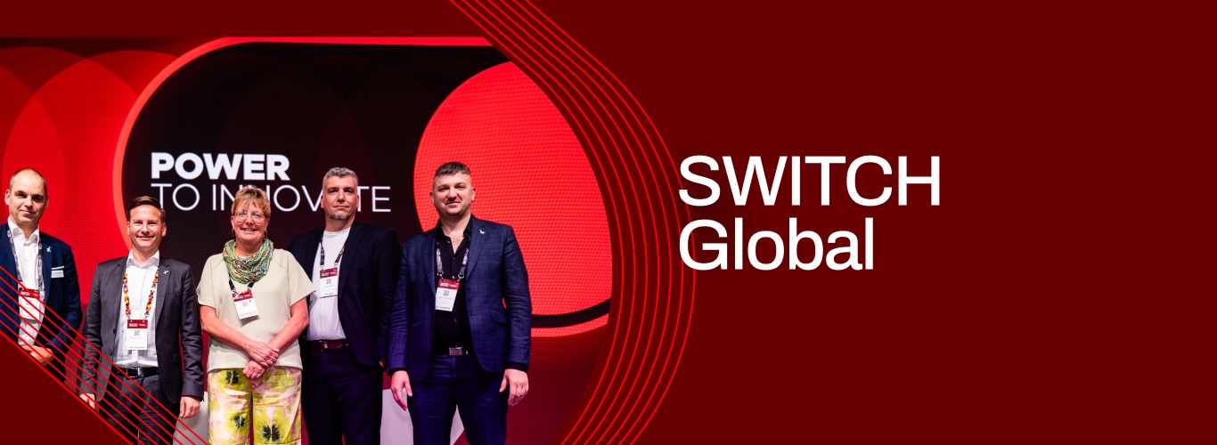 A graphic image with the text SWITCH Global